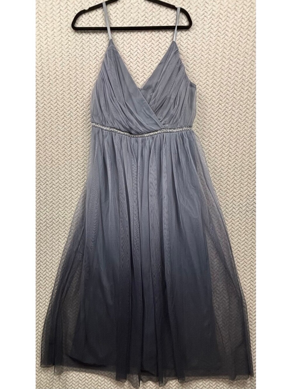 Candalite Elegant Grey Sleeveless Midi Dress Size L
